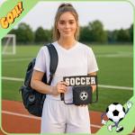 Nunubeo 55 PCS Soccer Gifts, Gift for Girls Teen Girls, Makeup Bag with Chenille Letter Patch, Soccer Lover & Team Gifts, Gift for Daughter Granddaughter Friends Niece Her, Easter Basket Stuffers