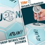 JPHNAN Size 5 Soccer Ball for Adults – High Elasticity, Waterproof, Durable TPU Soccer Ball for Outdoor Training & Matches White Light Blue