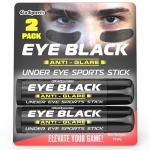 GoSports Anti Glare Eye Black Sports Stick for Football, Baseball, Softball & More - 2 Pack Under Eye Sports Paint Sticks