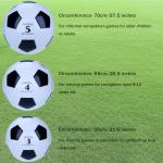 NiuXTool Classic Black & White Soccer Ball with Pump - Machine Stitched PU Leather - Durable Training & Match Ball - Sizes 3, 4, & 5 for Kids & Adults (Black + White, 4)