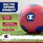 Champion Prodigy Soccer Ball (Size 4, White/Optic Pink/Evening Primrose) – Matte Finish, 32-Panel Design, Enhanced Control, PVC Cover & Butyl Bladder, for Indoor & Outdoor Training, Includes 6" Pump