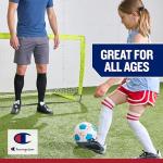 Champion Prodigy Soccer Ball (Size 4, White/Optic Pink/Evening Primrose) – Matte Finish, 32-Panel Design, Enhanced Control, PVC Cover & Butyl Bladder, for Indoor & Outdoor Training, Includes 6" Pump