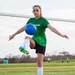 Champion Sports Extreme Series Soccer Ball, Regulation Size 5 - Collegiate, Professional, and League Standard Kick Balls - All Weather, Soft Touch, Maximum Air Retention - for Adults, Teenagers, Blue