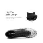 DREAM PAIRS Men's Soccer Cleats Lightweight Football Cleats Professional Training High-top Soccer Shoes,Size 9,Black/Light Grey,SDSS2401M