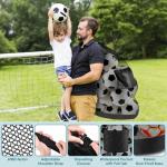 Heavy Duty Soccer Ball Net Bag(100L Extra Large Capacity 10-12Balls), Drawstring Mesh Ball Bag with Zipper Pocket, Sports Equipment Storage Organizer Hold for Gym, Beach, Cloth, Swimming Gears (1)