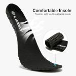 LEOCI Soccer Cleats for Women's and Men's Outdoor Unisex Football Shoes Firm Rugby Boots Black-Grey