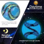 WTOPSBO Soccer Ball Glow in The Dark Blue, Glowing Soccer Ball Size 4 for Men, Women Night Games, with Pump and Carry Bag