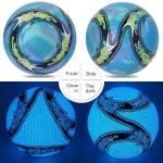 WTOPSBO Soccer Ball Glow in The Dark Blue, Glowing Soccer Ball Size 4 for Men, Women Night Games, with Pump and Carry Bag