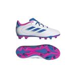 Adidas Unisex-Kids Goletto IX Firm Ground/Multi Ground Soccer, White/Bright Royal/Team Shock Pink, 5