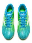 Diadora Cattura Youth Firm Ground Soccer Cleats, Little/Big Kid Sizing, Perfected for Natural and Artificial Playing Surfaces (Green/White/Blue, US Footwear Size System, Big Kid, Men, Numeric, Medium, 5)