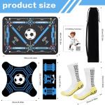 Soccer Training Mat with Video Guide, Non-Slip Silent Football Footwork Training Equipment for Ball Control & Dribbling Skills, Indoor Outdoor Soccer Trainer for All Ages (Belt Version)