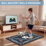 Soccer Training Mat with Video Guide, Non-Slip Silent Football Footwork Training Equipment for Ball Control & Dribbling Skills, Indoor Outdoor Soccer Trainer for All Ages (Belt Version)