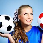 MTLEE Soccer Hair Ties, 10 Pieces - Hair Scrunchies with Ribbon, Ponytail Holders for Girls Women Players, Football Pattern, Elastic Design - Ideal Football Birthday Party Supplies