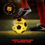 FlashCatch Light Up Soccer Ball - Glow in The Dark - NO 5 - Sports Gear Easter Gifts for Boys & Girls 8-15+ Year Old - Kids, Teens Gift Ideas - Cool Boy Toys Ages 8 to 15 Glowing Night Activity
