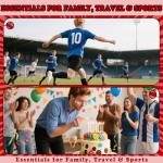 60Pcs Soccer Bandages, 2.83x0.75in Waterproof PE Adhesive Bandage for Minor Wound Care, Hypoallergenic Bandages Soccer Team First Aid Supplies for Boys Girls Kids and Soccer Mom, Latex Free