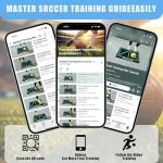Soccer Training Mat with Video Guide, Non-Slip Silent Football Footwork Training Equipment for Ball Control & Dribbling Skills, Indoor Outdoor Soccer Trainer for All Ages (Belt Version)