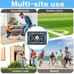 Soccer Training Mat with Video Guide, Non-Slip Silent Football Footwork Training Equipment for Ball Control & Dribbling Skills, Indoor Outdoor Soccer Trainer for All Ages (Belt Version)