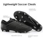 DREAM PAIRS Mens Sport Flexible Athletic Lace Up Light Weight Outdoor Cleats Football Soccer Shoes,Size 7.5,Black/Dark/Grey,160859-M