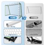 5-in-1 Soccer Rebounder Net, 7x5Ft OR 12x6Ft Soccer Goal Training, Large Ultra-Responsive Football Net for Powerful, High Low Passing, Ball Control Practice