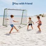 5-in-1 Soccer Rebounder Net, 7x5Ft OR 12x6Ft Soccer Goal Training, Large Ultra-Responsive Football Net for Powerful, High Low Passing, Ball Control Practice