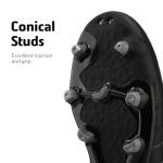 DREAM PAIRS Mens Sport Flexible Athletic Lace Up Light Weight Outdoor Cleats Football Soccer Shoes,Size 7,Black/Grey,160859-M