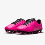 Nike Unisex Kid's Jr. Tiempo Legend 10 Club Multi-Ground Low-Top Soccer Cleats (Little Kid/Big Kid) Fierce Pink/Black 5 Medium