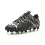 PUMA Attacanto Firm, Artificial Ground Soccer Cleats Sneaker, Black-Silver Mist, 13 US Unisex Big Kid