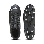 PUMA Attacanto Firm, Artificial Ground Soccer Cleats Sneaker, Black-Silver Mist, 13 US Unisex Big Kid