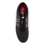 New Balance Men's 442 V2 Team FG Soccer Shoe, Black/White/Red, 8 Wide