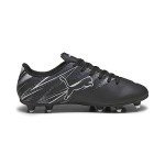 PUMA Attacanto Firm, Artificial Ground Soccer Cleats Sneaker, Black-Silver Mist, 13 US Unisex Big Kid