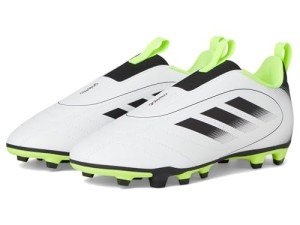 adidas Goletto IX Laceless Firm Multi Ground Sneaker, White/Black/Lucid Lemon, 6 US Unisex Big Kid