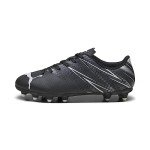 PUMA Attacanto Firm, Artificial Ground Soccer Cleats Sneaker, Black-Silver Mist, 13 US Unisex Big Kid