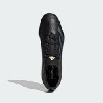 adidas Unisex Predator League Firm Ground Sneaker, Black/Carbon/Gold Metallic, 7 US Men