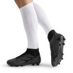 DREAM PAIRS Men's High-Tops Soccer Cleats Lace-Up Adult Football Shoes Lightweight Professional Athletic Training Soccer Shoes,Size 7.5,Black,SDSC2407M