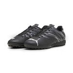 PUMA Mens Attacanto Turf Trainer Soccer Cleat, PUMA Mens Black-Silver Mist, 7