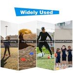 FGBNM 25/50/100/200 Pack Disc Cones, Agility Soccer Cones with Carry Bag and Holder, Soccer Cones for Sports Training, Football, Soccer, Basketball, Coaching, Practice Equipment, 5 Color (25 Pack)