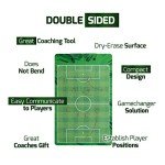 Soccer Clipboard for Coaches, Dry Erase Clipboard, Double Sided Lineup Coach Whiteboard with Whistle and Markers – Soccer Coaching Equipment Playbook Board Gear, Coaching Tactics Board