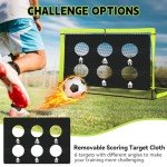hoerlar Kids Soccer Goals for Backyard Set of 2-6x4 ft Portable Pop Up Soccer Nets Training Equipment with Soccer Ball, Ladder, Cones, Ideal Birthday for Kids Ages 3-5 6-8 8-10 10-12