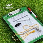 Soccer Clipboard for Coaches, Dry Erase Clipboard, Double Sided Lineup Coach Whiteboard with Whistle and Markers – Soccer Coaching Equipment Playbook Board Gear, Coaching Tactics Board