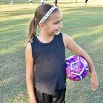 FROG SAC 4 Soccer Headbands for Girls, Adjustable No Slip Sport Head Band for Kids, Thin Athletic Stretch Elastic Fabric Head Band Hair Accessories
