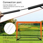 Theresduet 2 Pack 4’ x 3’ Size Portable Kid Soccer Goals for Backyard, Indoor and Outdoor Pop Up Soccer Goals, Orange, Theresduet