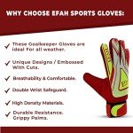 EFAH SPORTS Soccer Goalie Goalkeeper Gloves for Kids Boys Children Football Gloves with Strong Grips