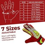 EFAH SPORTS Soccer Goalie Goalkeeper Gloves for Kids Boys Children Football Gloves with Strong Grips