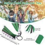 24 Pcs Soccer Hair Ties, Soccer Hair Accessories for Girls, Soccer Ribbon, Holder Streamer Elastics, Soccer Scrunchies for Girls Soccer Accessories Ponytail Holder Scrunchies for Girls Gifts