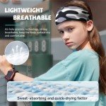 Kids Breathable Sweat-Wicking Sports Headbands, 6-Pack for Boys' Soccer, Baseball, and Athletic Activities
