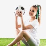 24 Pcs Soccer Hair Ties, Soccer Hair Accessories for Girls, Soccer Ribbon, Holder Streamer Elastics, Soccer Scrunchies for Girls Soccer Accessories Ponytail Holder Scrunchies for Girls Gifts