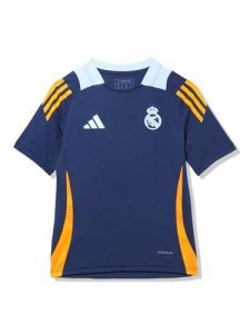 adidas Kids' Real Madrid 24/25 Competition Training Jersey, Team Navy Blue/Crew Orange/Blue