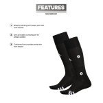 adidas Rivalry Soccer 2.0 OTC, Workout Compression Socks-Over The Calf, Black/White, Medium