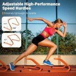 Agility Ladder Speed Training Equipment Set-20 ft Agility Ladder, 12 Soccer Cones, 4 Hurdles, Jump Rope, Running Parachute, Basketball Football Soccer Training Equipment for Kids, Youth, Adults