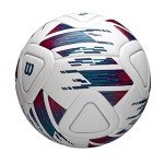 WILSON NCAA Veza Match Soccer Ball - Size 5, White/Blue/Purple